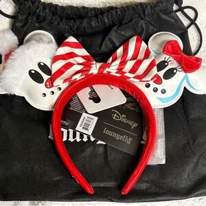 Loungefly Disney Snowman Mickey and Minnie Mouse Ears
